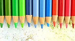 Mooie kleuren potloden
